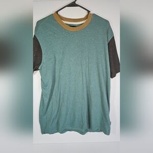 Billabong Men's Teal and Charcoal Short Sleeve Tee